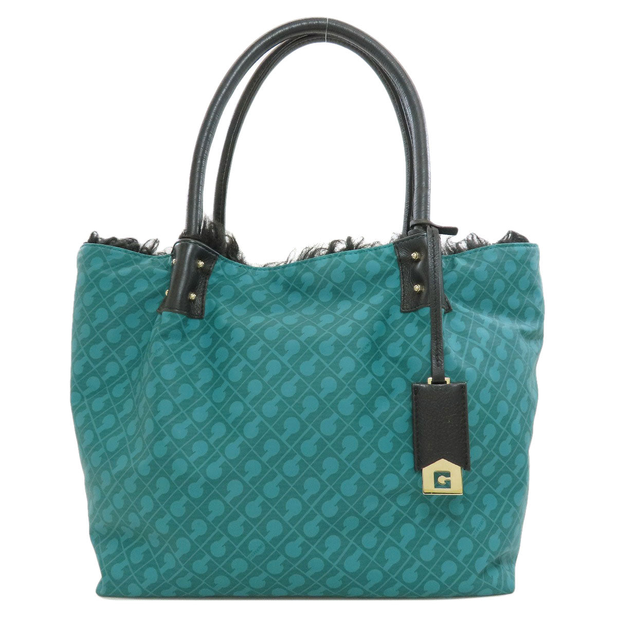GHERARDINI Logo motif Fur Reversible Tote Bag Nylon Ladies [Used]