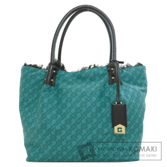 GHERARDINI Logo motif Fur Reversible Tote Bag Nylon Ladies [Used]