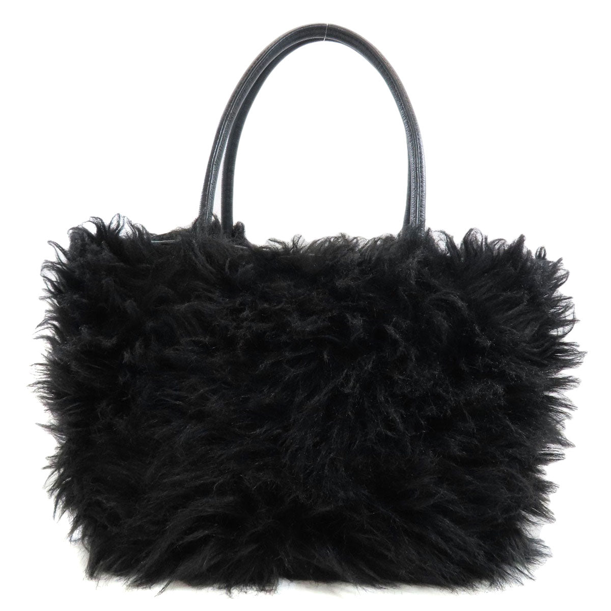 GHERARDINI Logo motif Fur Reversible Tote Bag Nylon Ladies [Used]