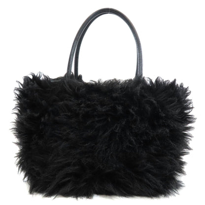 GHERARDINI Logo motif Fur Reversible Tote Bag Nylon Ladies [Used]