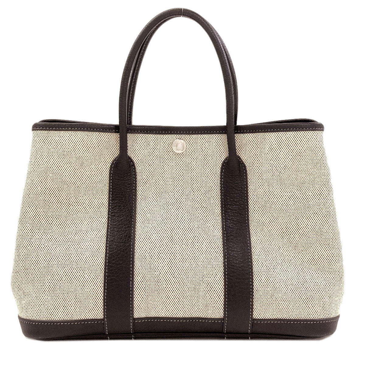 HERMES Garden Party TPM SilverHardware Handbag Tower ash Ladies [Used]