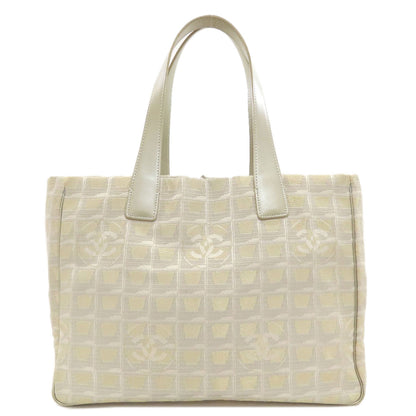 CHANEL New Travel Line MM Tote Bag Nylon jacquard Ladies [Used]
