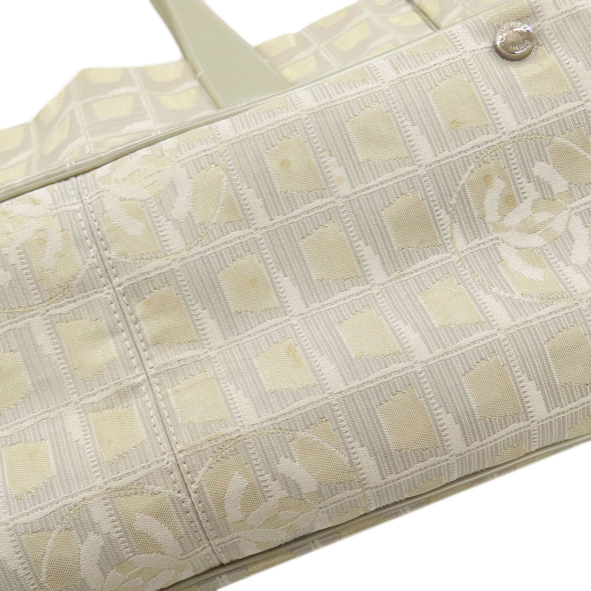 CHANEL New Travel Line MM Tote Bag Nylon jacquard Ladies [Used]