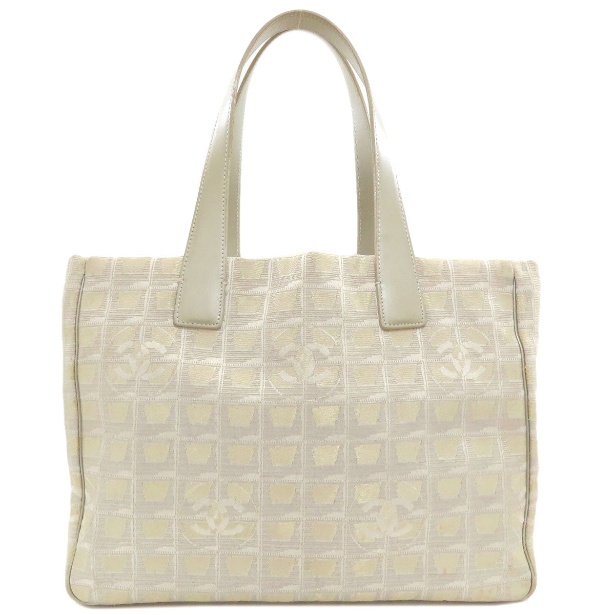 CHANEL New Travel Line MM Tote Bag Nylon jacquard Ladies [Used]