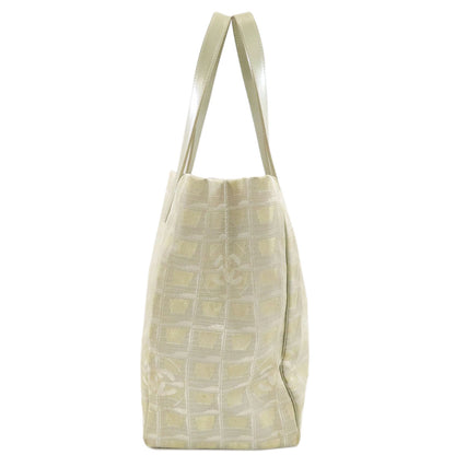 CHANEL New Travel Line MM Tote Bag Nylon jacquard Ladies [Used]