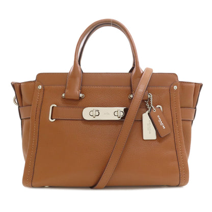 COACH 34408 Swagger Carryall 2WAY Handbag Leather Ladies [Used]