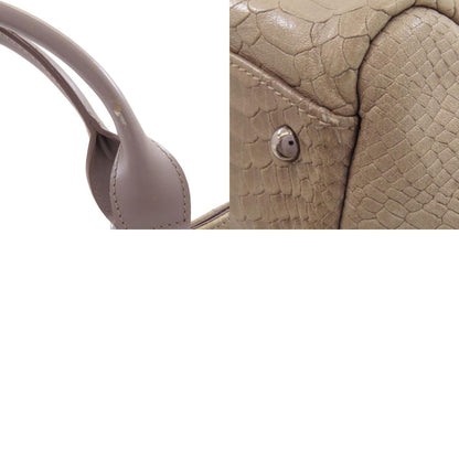 Longchamp Embossing Tote Bag Leather Ladies [Used]