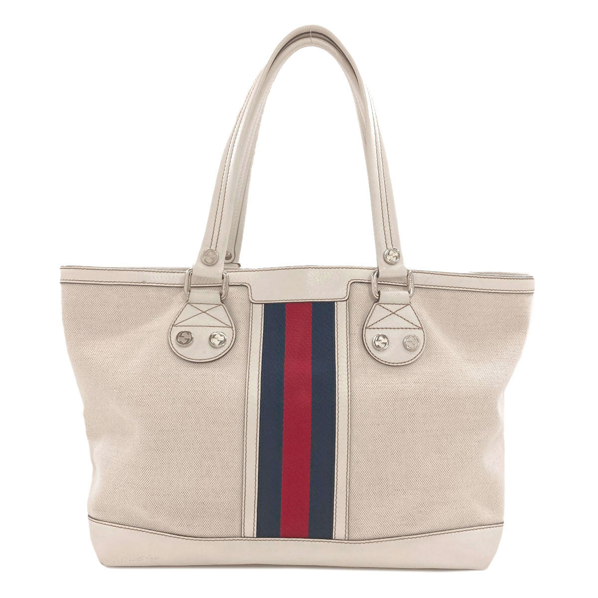 GUCCI 232973 Sherry line Tote Bag Canvas Ladies [Used]