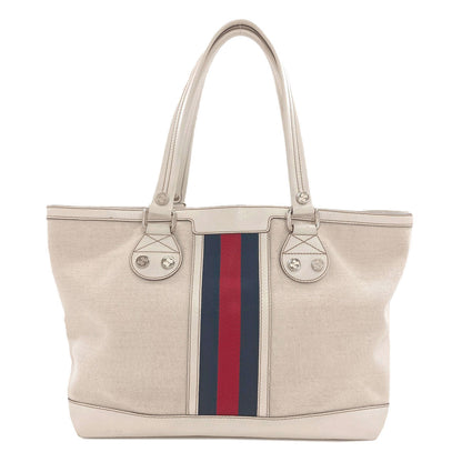 GUCCI 232973 Sherry line Tote Bag Canvas Ladies [Used]