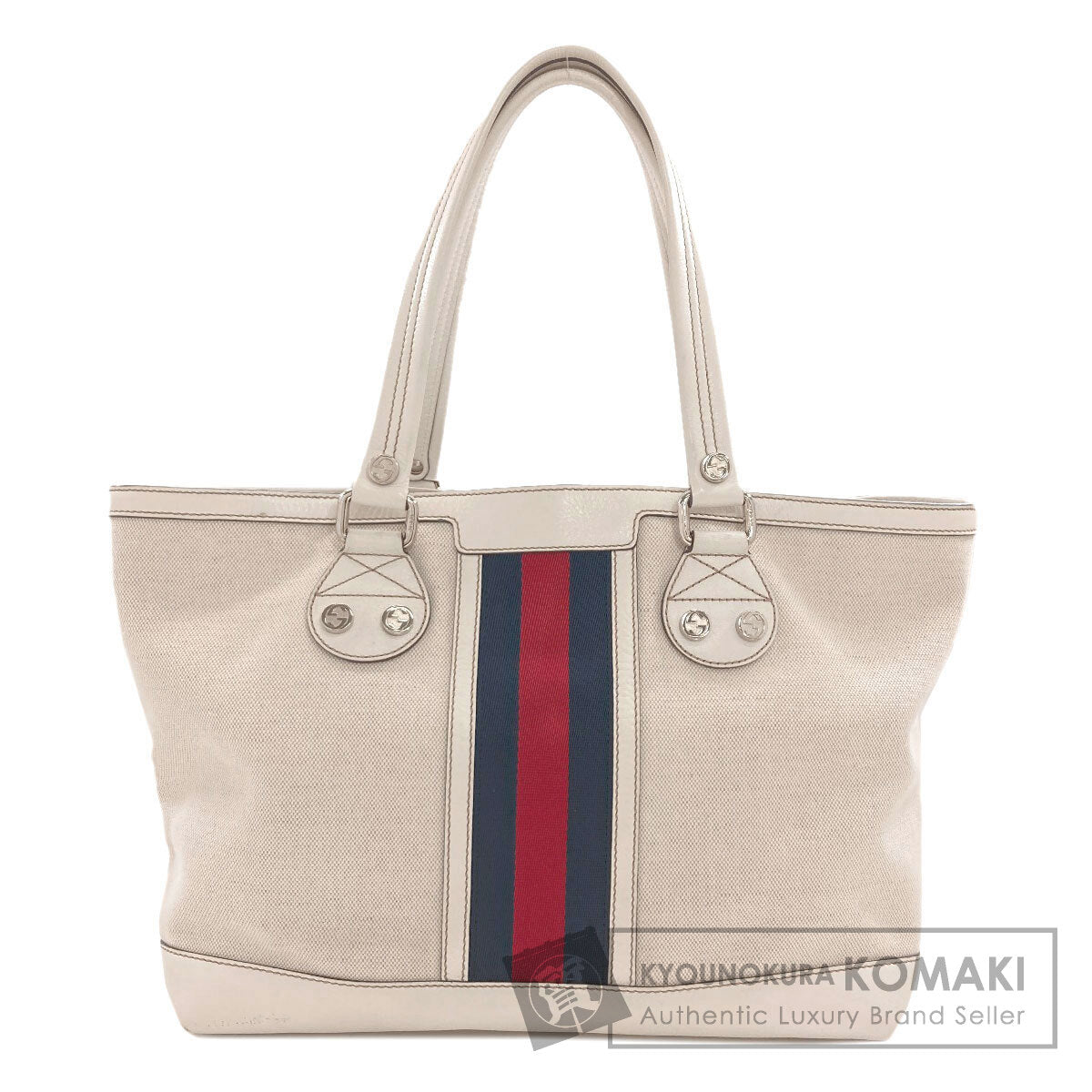 GUCCI 232973 Sherry line Tote Bag Canvas Ladies [Used]