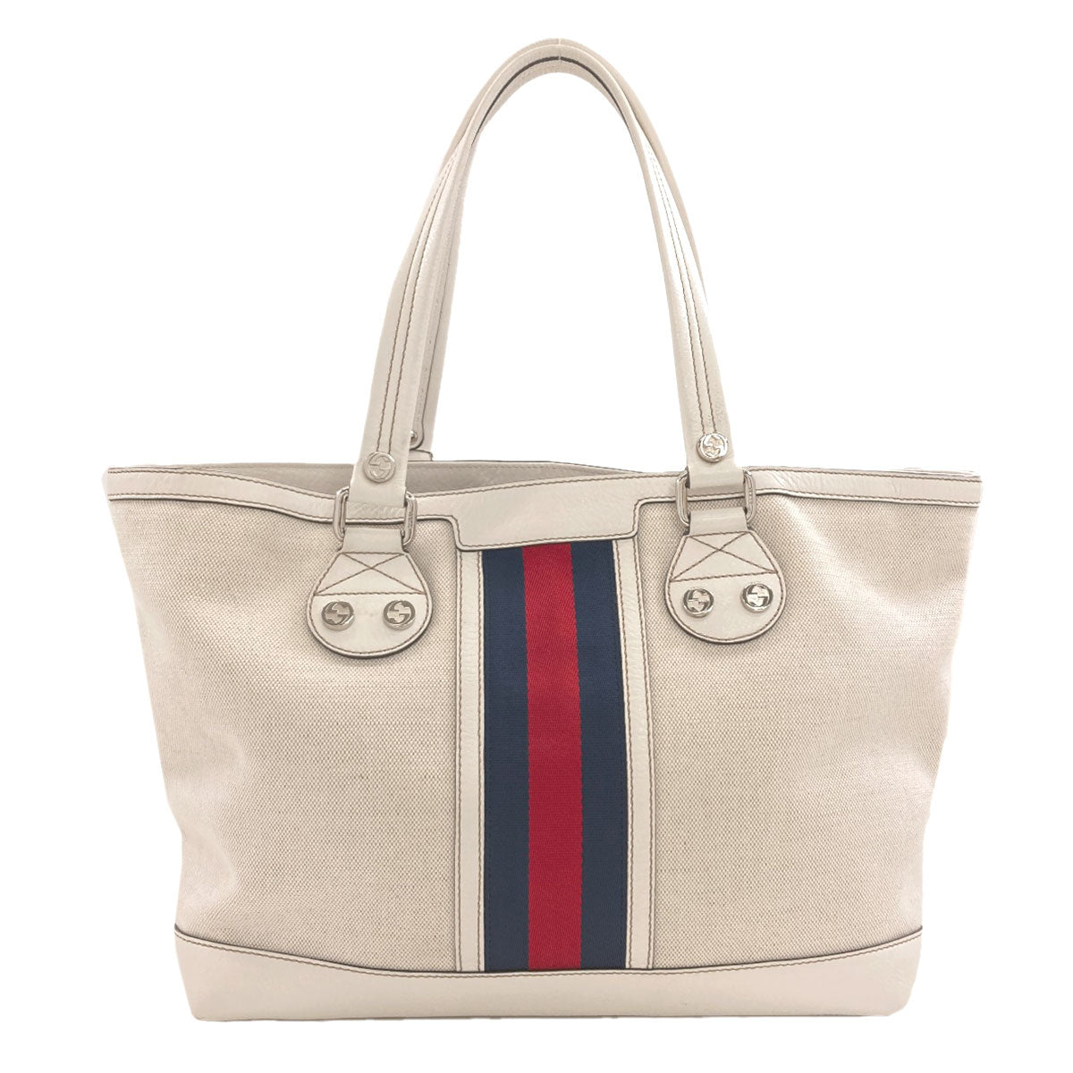GUCCI 232973 Sherry line Tote Bag Canvas Ladies [Used]