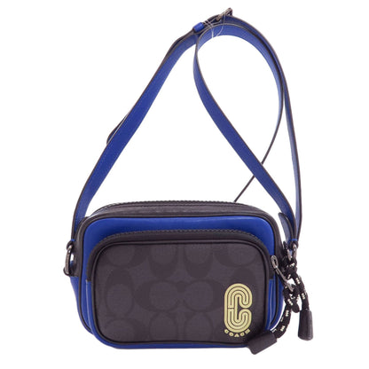 COACH C1643 Long Shoulder Mini Edge Double Crossbody Shoulder Bag PVC LeatherLadies [Used]