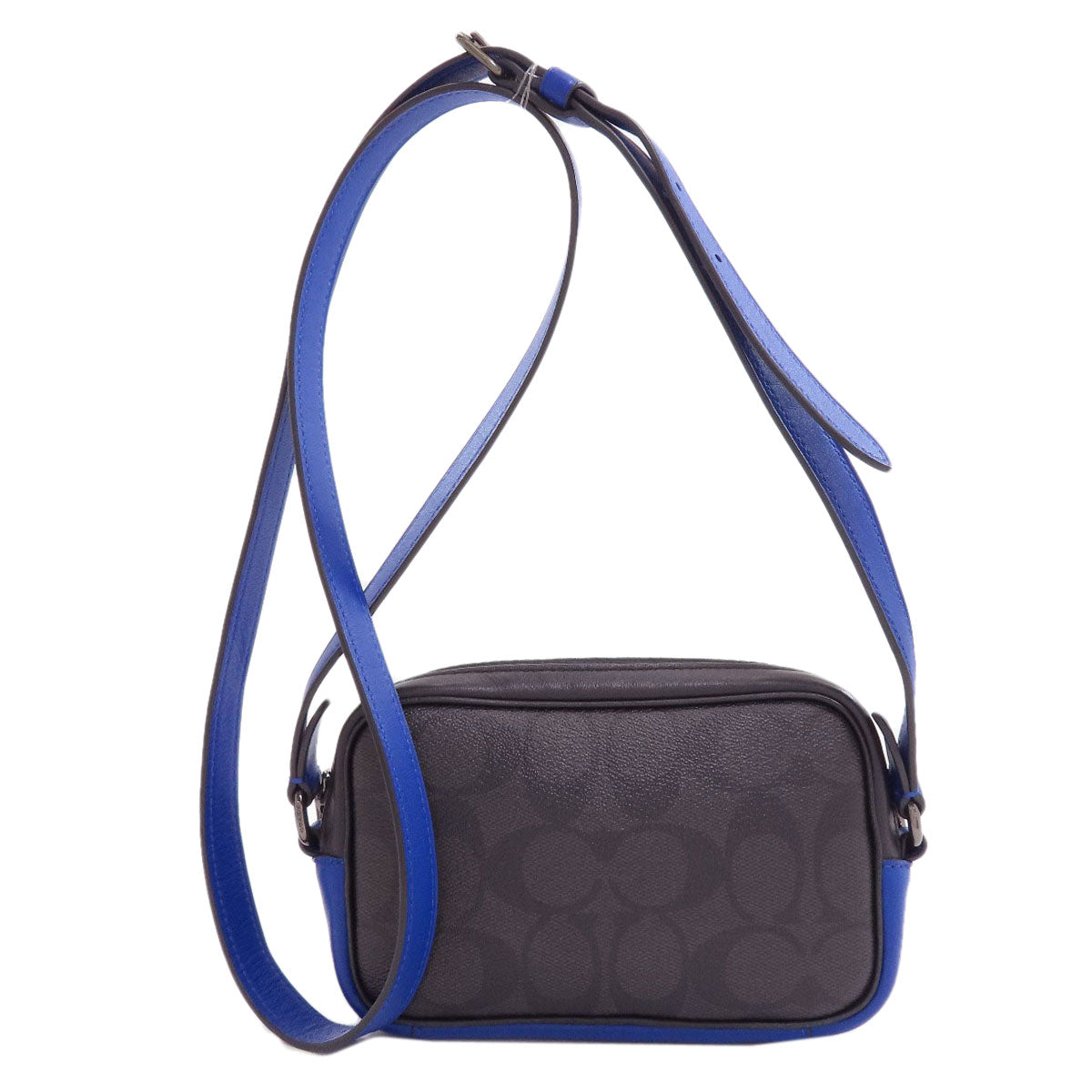 COACH C1643 Long Shoulder Mini Edge Double Crossbody Shoulder Bag PVC LeatherLadies [Used]
