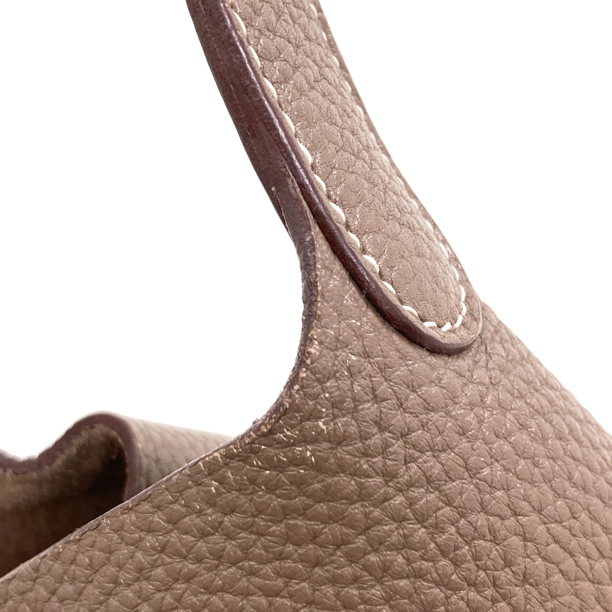 HERMES Picotin Lock PM Etoupe SilverHardware Handbag Taurillon Clemence Ladies [Used]