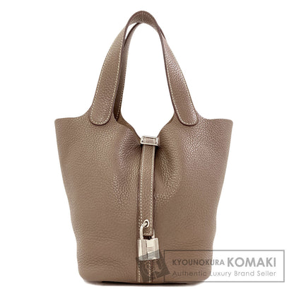 HERMES Picotin Lock PM Etoupe SilverHardware Handbag Taurillon Clemence Ladies [Used]