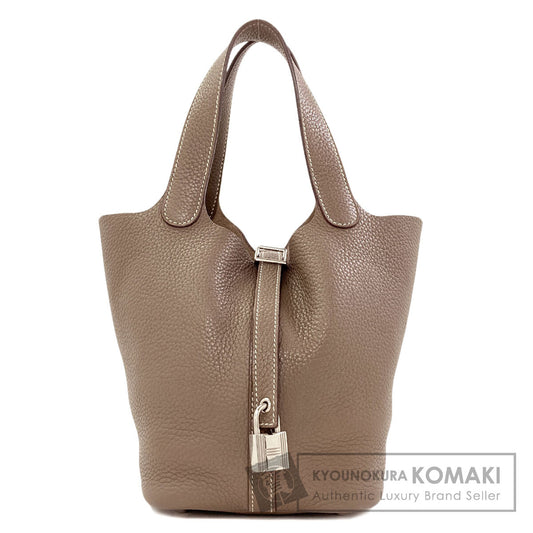 HERMES Picotin Lock PM Etoupe SilverHardware Handbag Taurillon Clemence Ladies [Used]