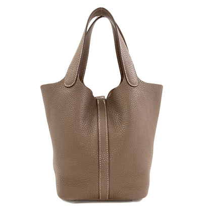 HERMES Picotin Lock PM Etoupe SilverHardware Handbag Taurillon Clemence Ladies [Used]