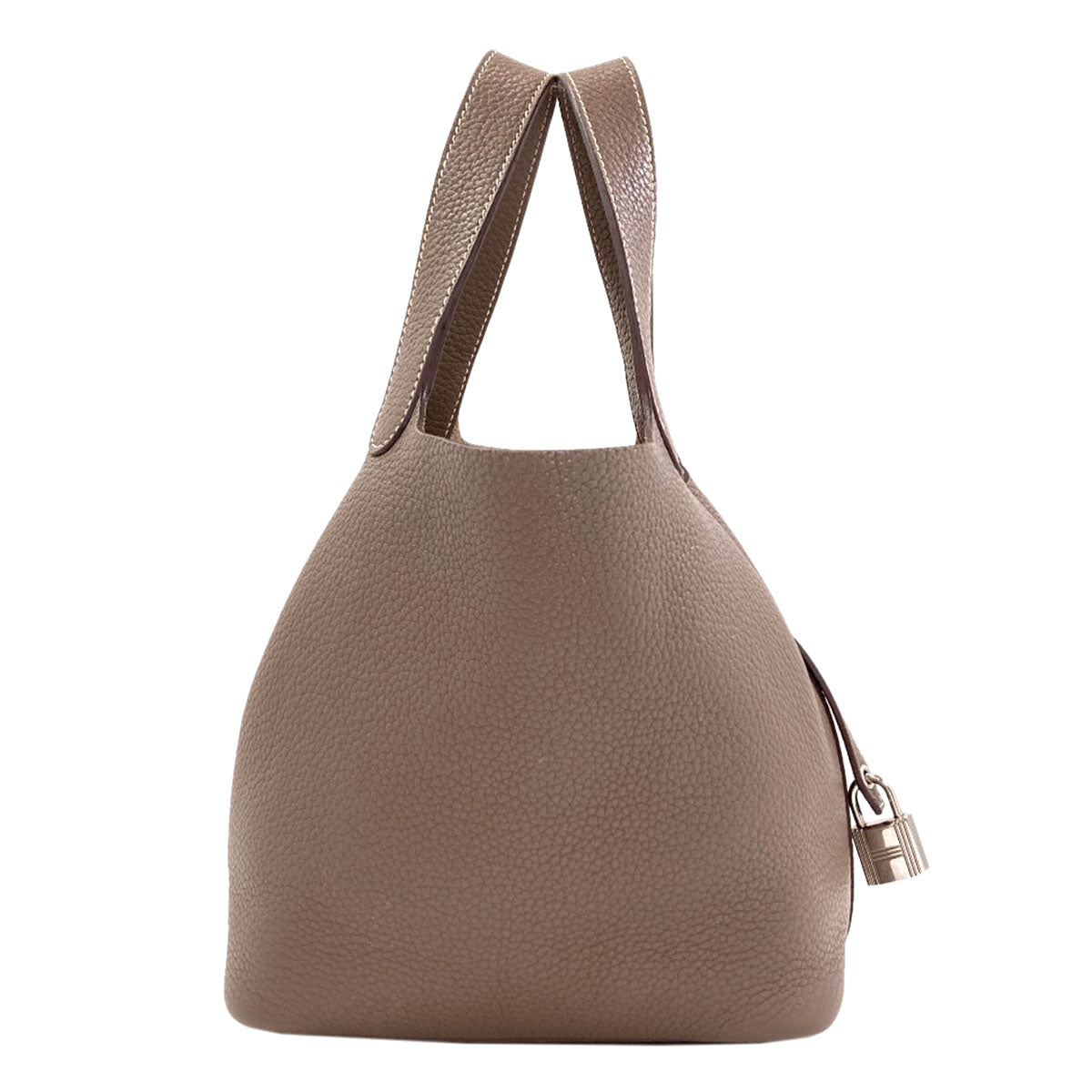 HERMES Picotin Lock PM Etoupe SilverHardware Handbag Taurillon Clemence Ladies [Used]