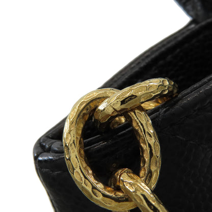 CHANEL Medallion GoldHardware Tote Bag Grained Calfskin Skin Ladies [Used]