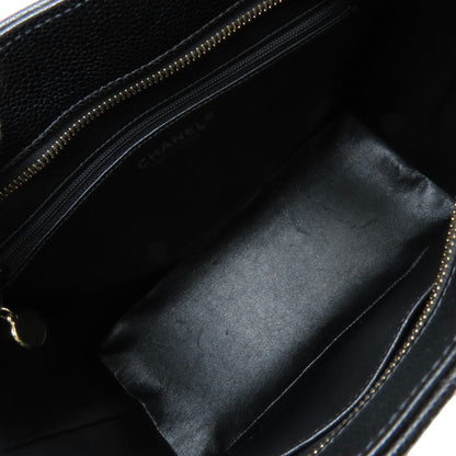 CHANEL Medallion GoldHardware Tote Bag Grained Calfskin Skin Ladies [Used]
