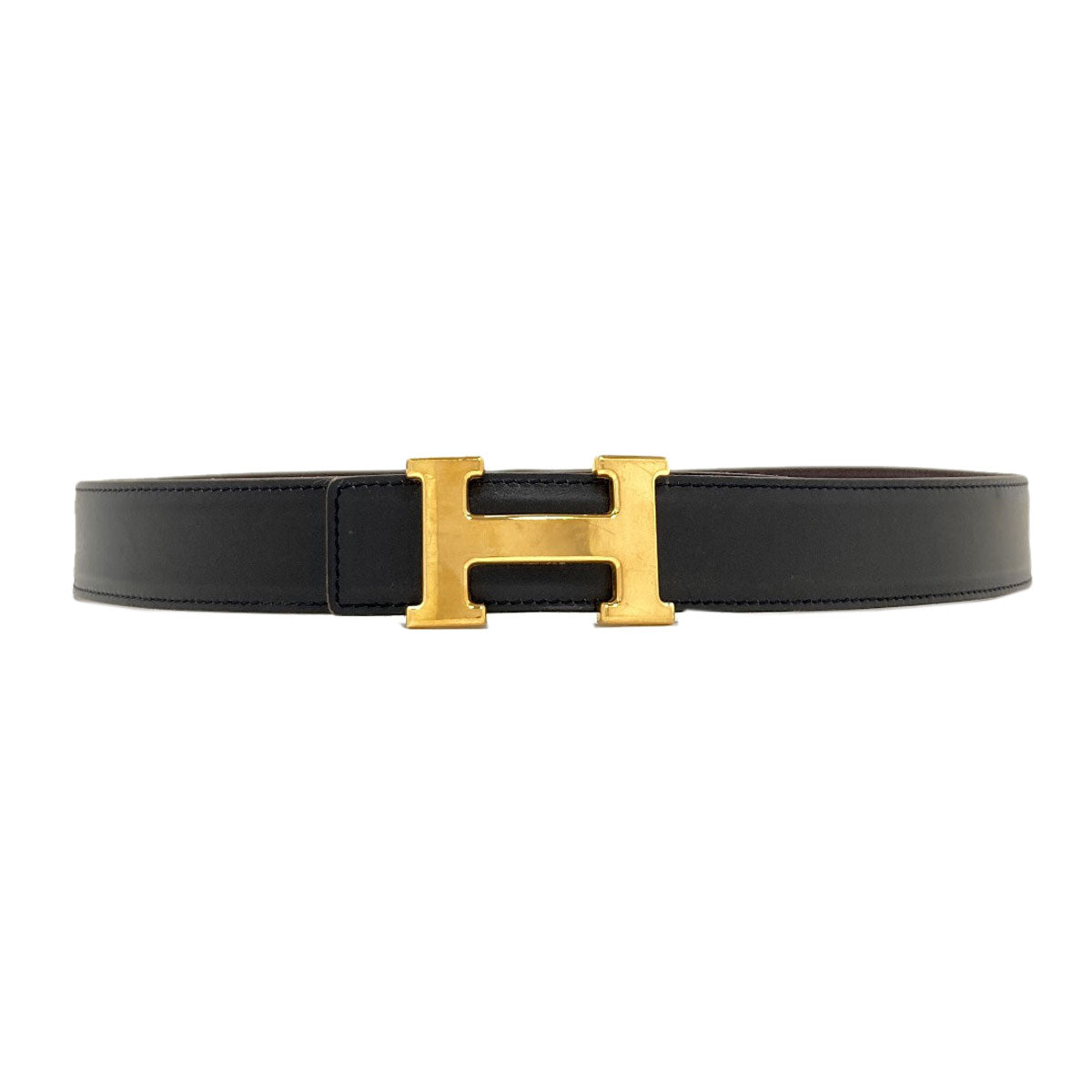 HERMES Constance H Belt GoldHardware belt Box calf Togomens [Used]