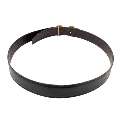 HERMES Constance H Belt GoldHardware belt Box calf Togomens [Used]