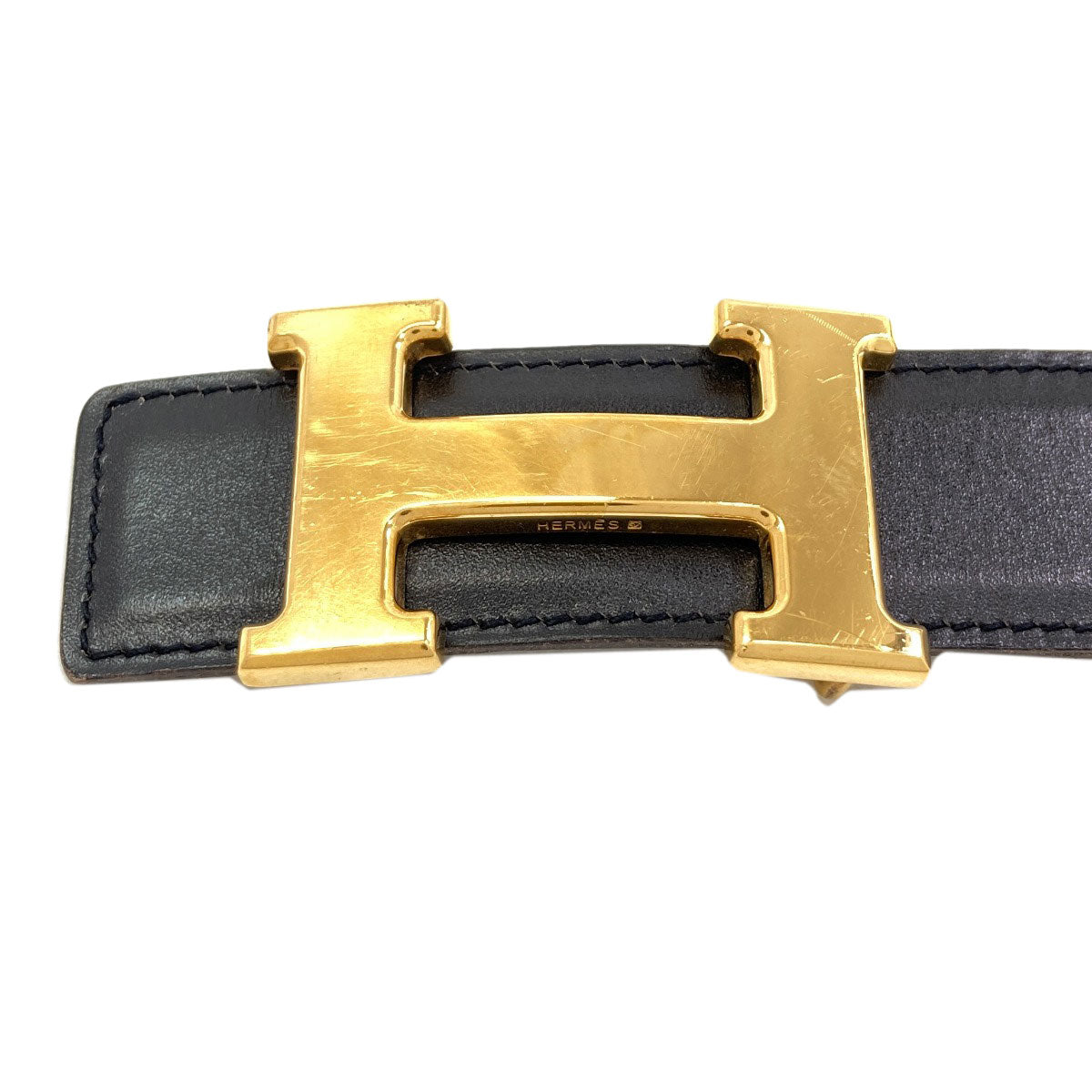 HERMES Constance H Belt GoldHardware belt Box calf Togomens [Used]