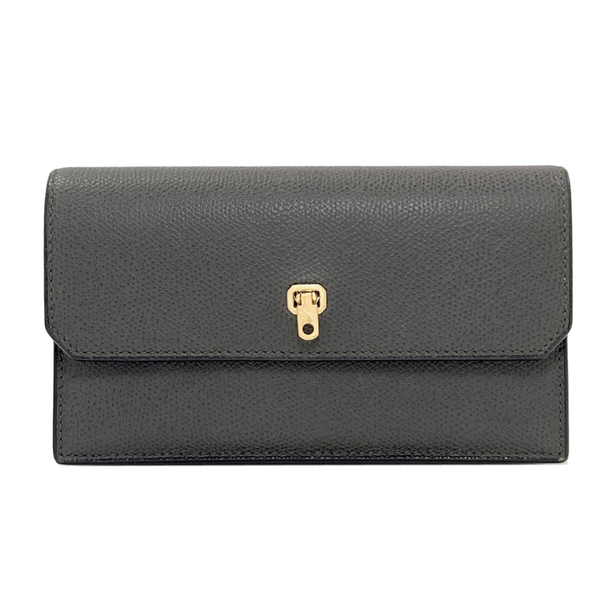 Valextra Brera Long wallet (with coin pocket) Leather Ladies [Used]