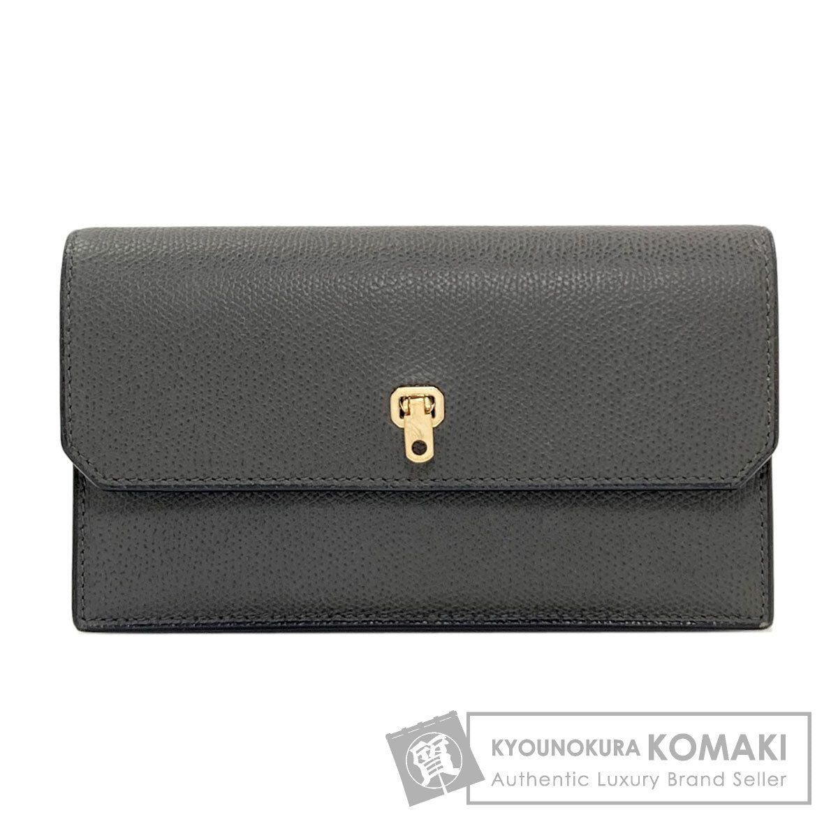 Valextra Brera Long wallet (with coin pocket) Leather Ladies [Used]