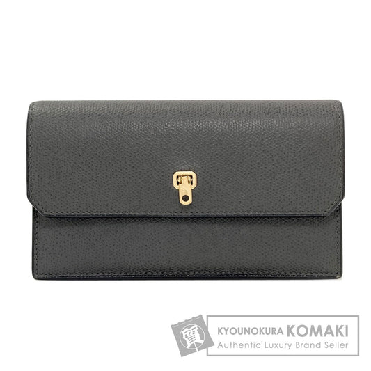 Valextra Brera Long wallet (with coin pocket) Leather Ladies [Used]