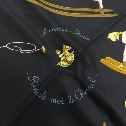 HERMES Carre90 Let's talk about horses Scarf Silk Ladies [Used]
