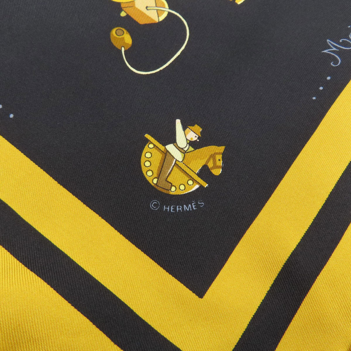 HERMES Carre90 Let's talk about horses Scarf Silk Ladies [Used]