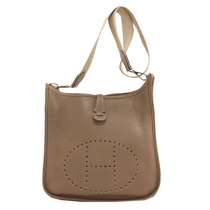 HERMES Evelyne2 PM Etoupe SilverHardware Shoulder Bag Taurillon Clemence Ladies [Used]
