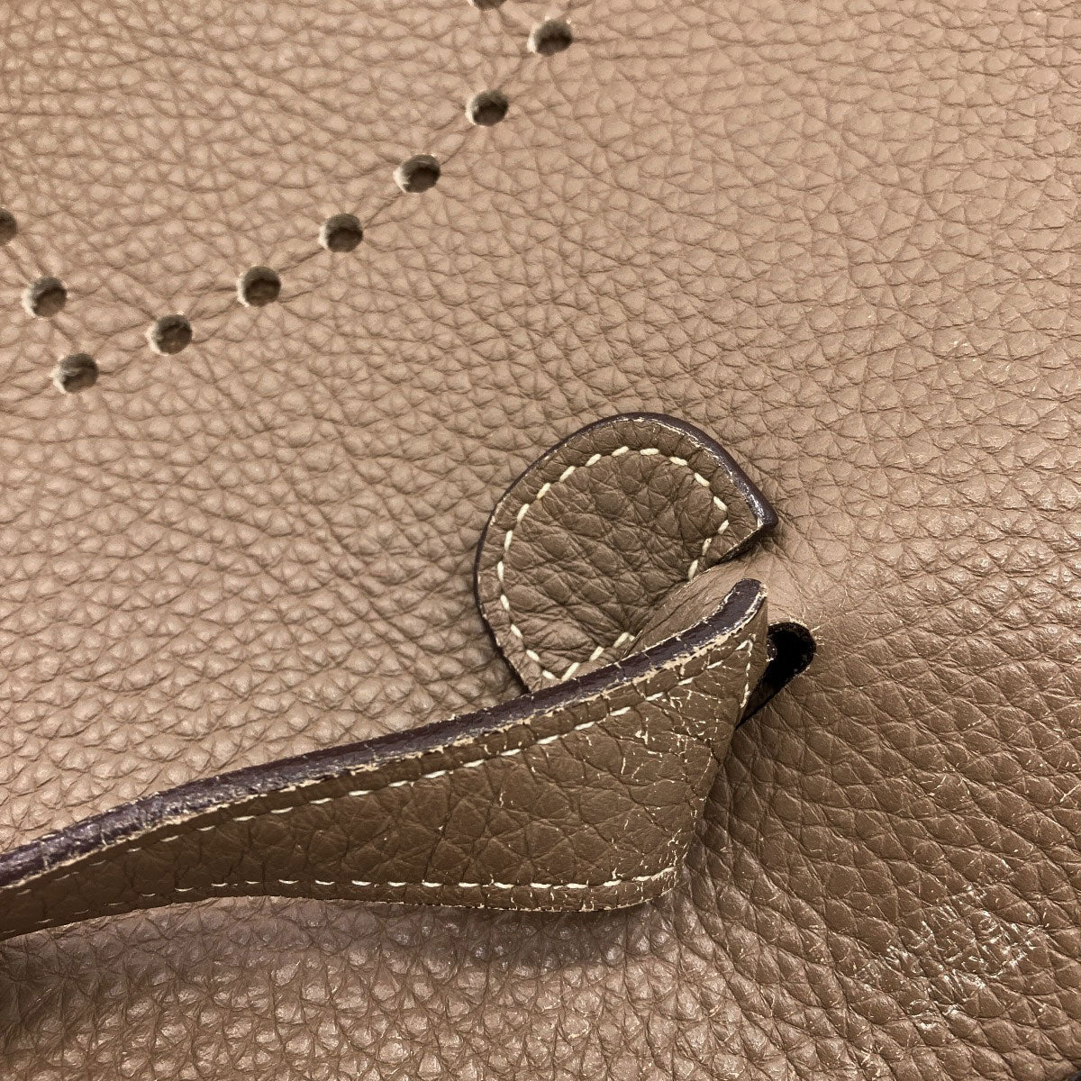 HERMES Evelyne2 PM Etoupe SilverHardware Shoulder Bag Taurillon Clemence Ladies [Used]