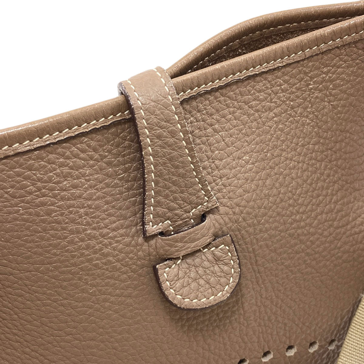 HERMES Evelyne2 PM Etoupe SilverHardware Shoulder Bag Taurillon Clemence Ladies [Used]