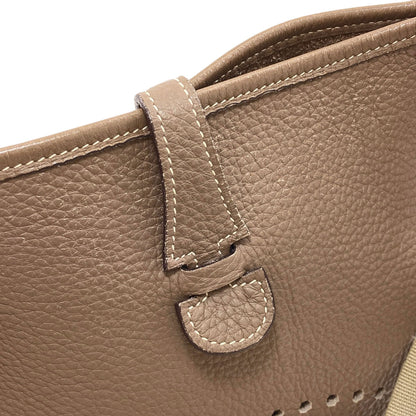 HERMES Evelyne2 PM Etoupe SilverHardware Shoulder Bag Taurillon Clemence Ladies [Used]