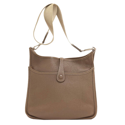 HERMES Evelyne2 PM Etoupe SilverHardware Shoulder Bag Taurillon Clemence Ladies [Used]
