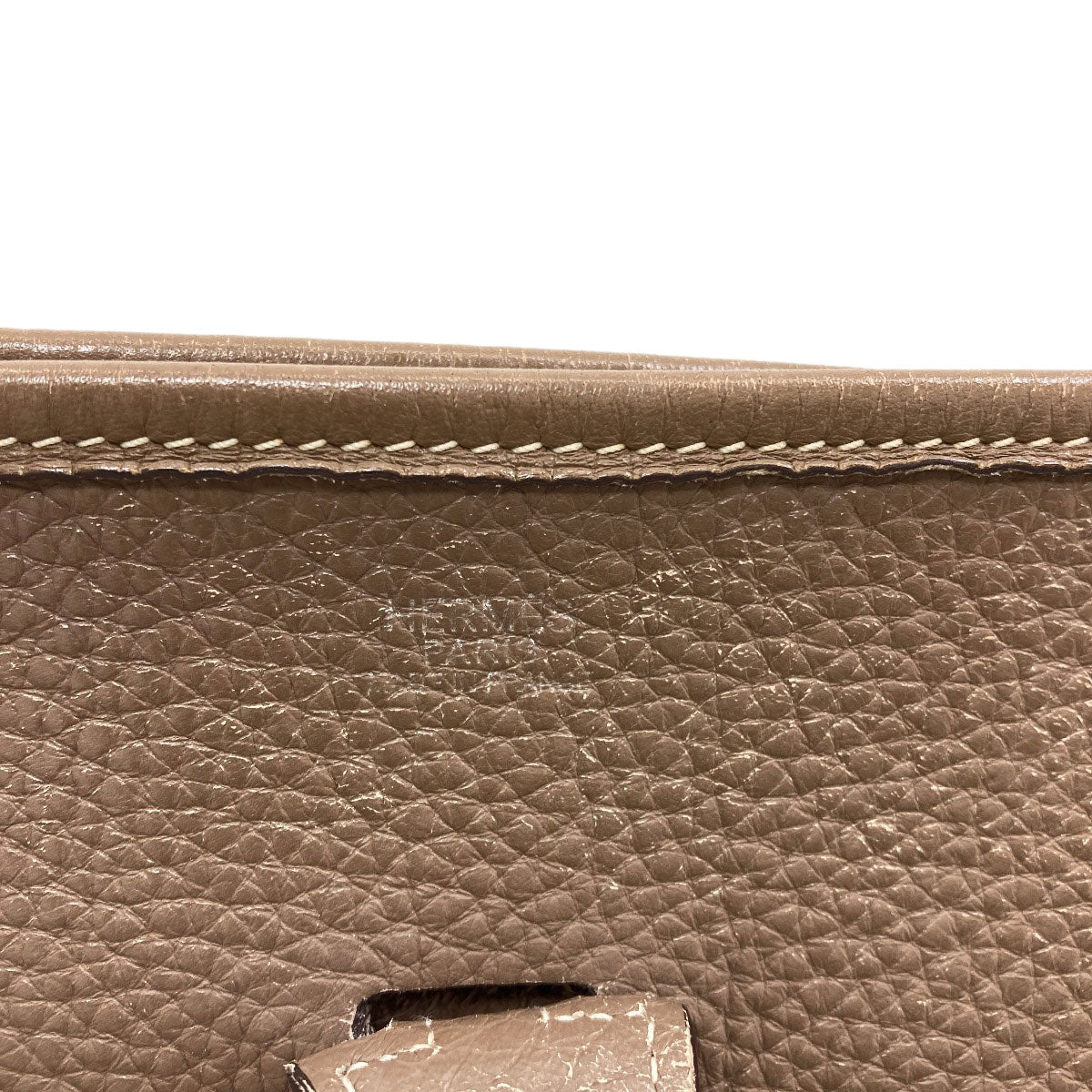 HERMES Evelyne2 PM Etoupe SilverHardware Shoulder Bag Taurillon Clemence Ladies [Used]