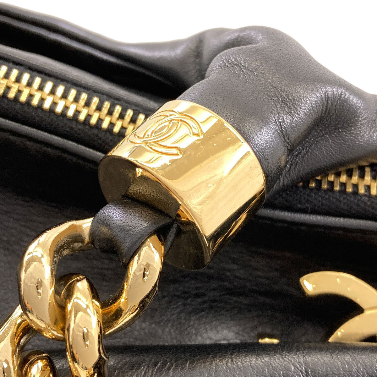 CHANEL Chain bag COCO Mark Gold Hardware Tote Bag Lambskin Ladies [Used]
