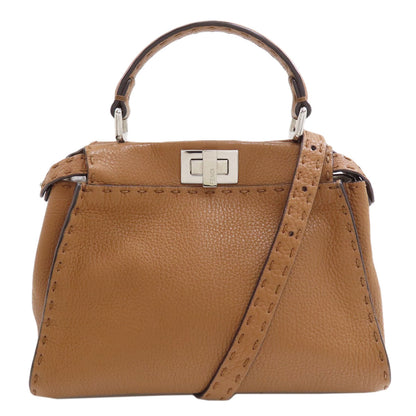 FENDI Peekaboo Mini Selleria 2WAY Handbag Calf Ladies [Used]