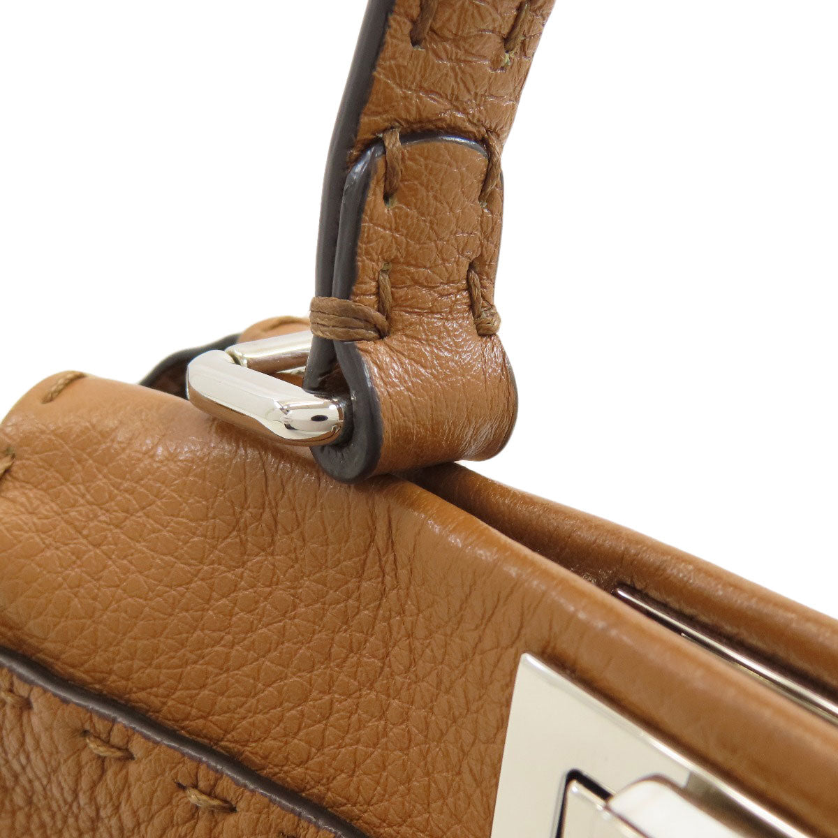 FENDI Peekaboo Mini Selleria 2WAY Handbag Calf Ladies [Used]