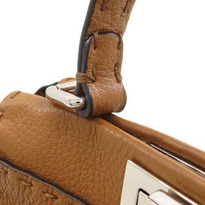 FENDI Peekaboo Mini Selleria 2WAY Handbag Calf Ladies [Used]