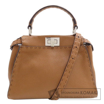 FENDI Peekaboo Mini Selleria 2WAY Handbag Calf Ladies [Used]