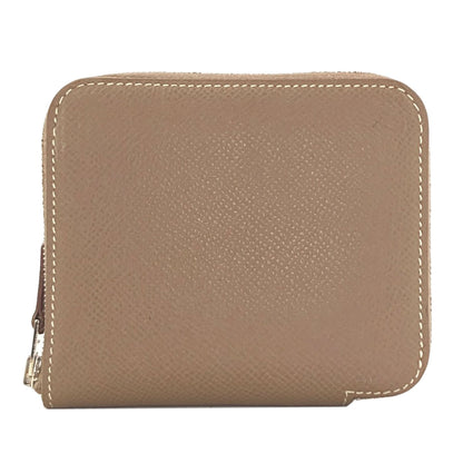 HERMES Azap Silkin Compact Etop SilverHardware coin purse Epsom Ladies [Used]