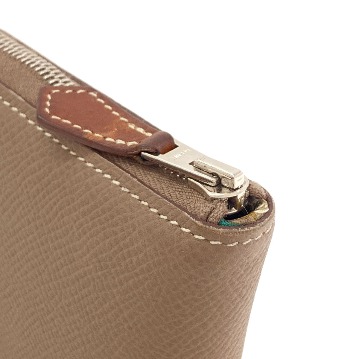 HERMES Azap Silkin Compact Etop SilverHardware coin purse Epsom Ladies [Used]