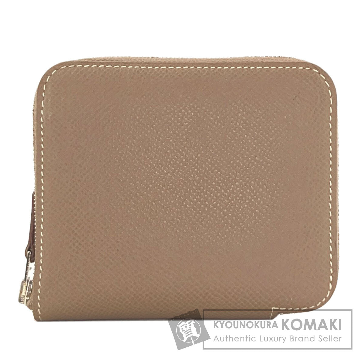 HERMES Azap Silkin Compact Etop SilverHardware coin purse Epsom Ladies [Used]