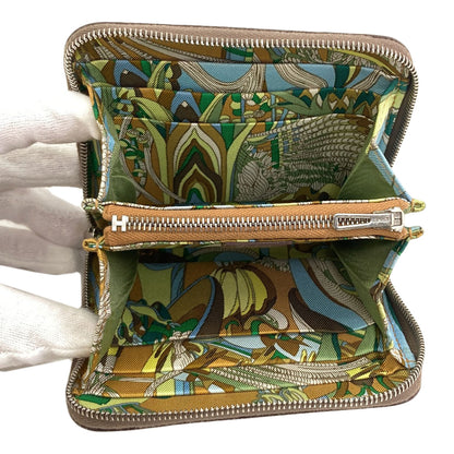 HERMES Azap Silkin Compact Etop SilverHardware coin purse Epsom Ladies [Used]