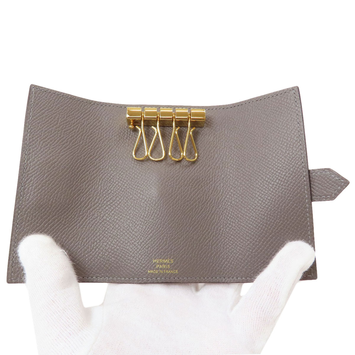 HERMES Bearn Gold Hardware key holder Epsom Ladies [Used]