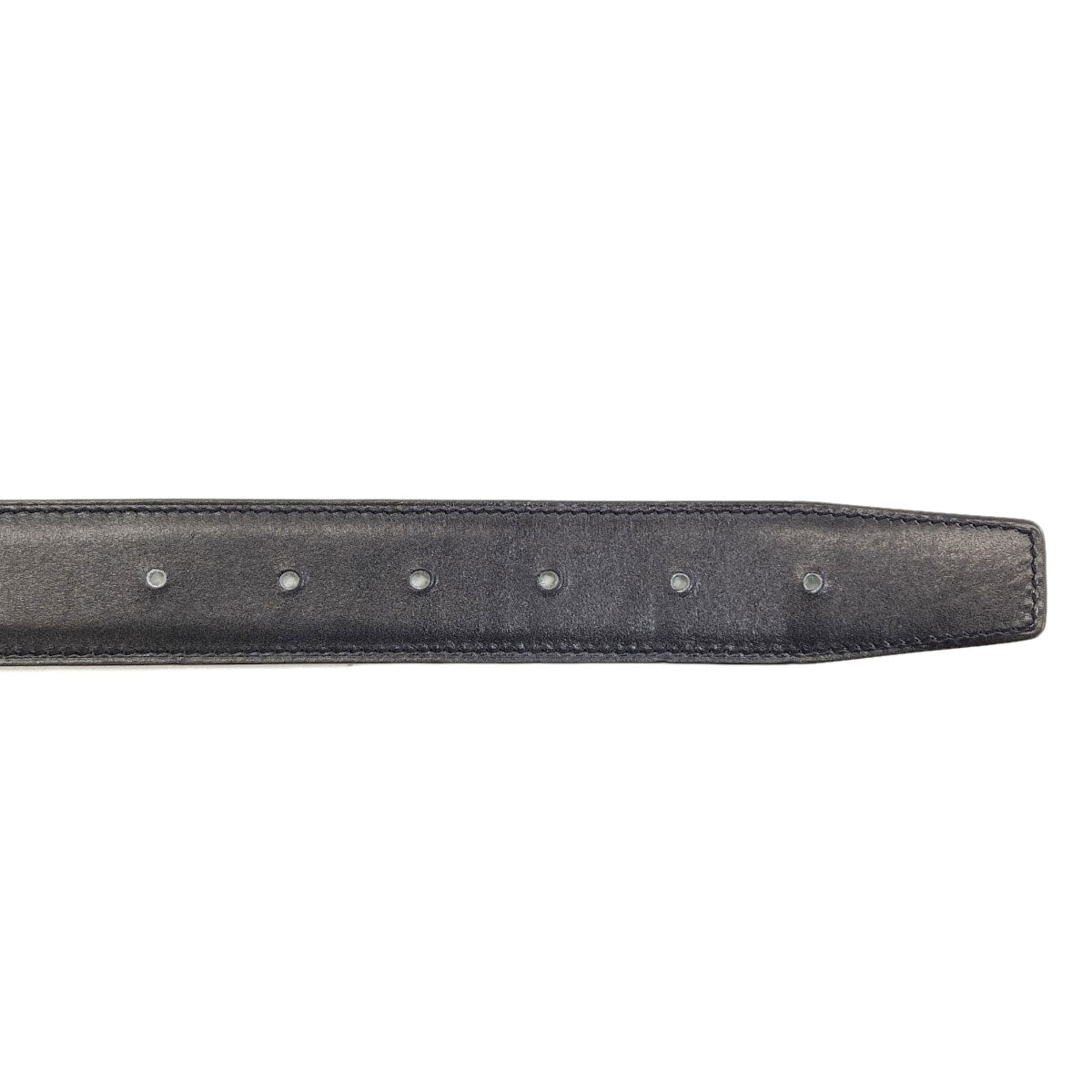 HERMES H-belt, reversible, SilverHardware belt Box calf Togomens [Used]