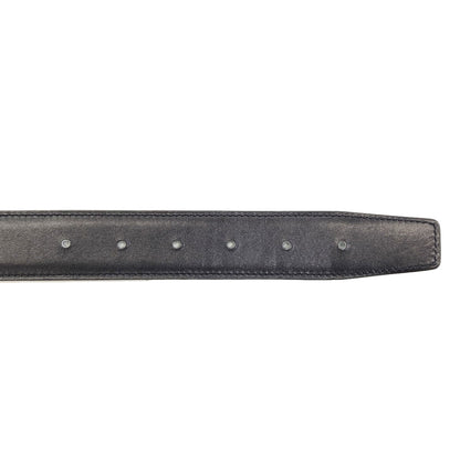 HERMES H-belt, reversible, SilverHardware belt Box calf Togomens [Used]